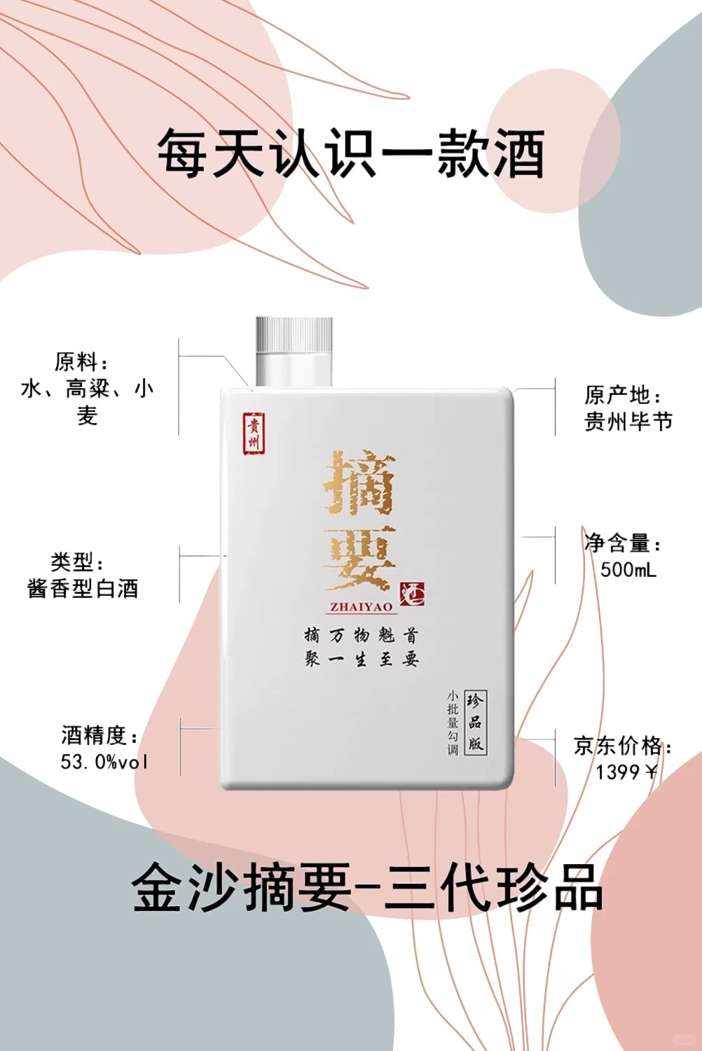 每天认识一款酒｜金沙摘要-三代珍品 