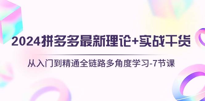 2024拼多多补单软件下载，最新理论+实战干货免费下载资源